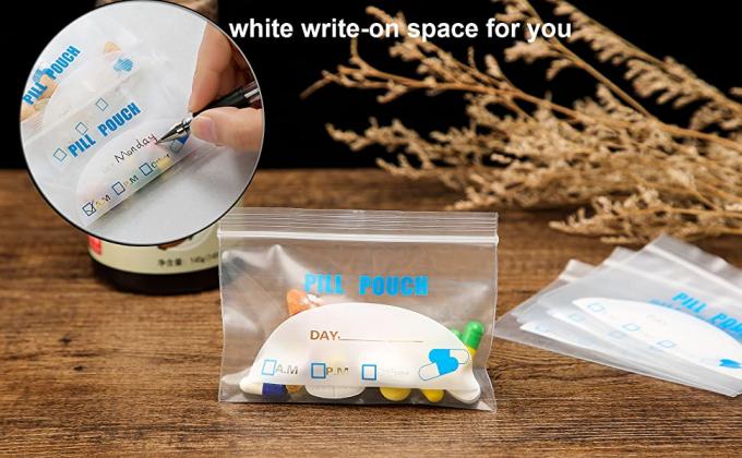 Medicine Bags, Zip lockk Accessory Bags, Pill Baggies, Supplements organizer, Medication Pouch, Vitamin Storage 3