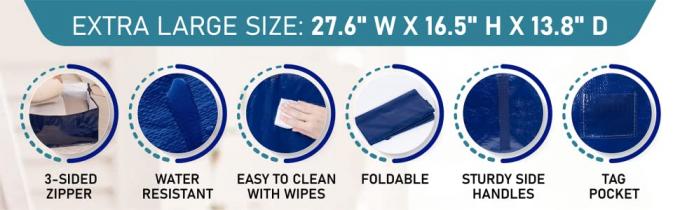 Heavy Duty Oversized Storage Bag Organizer With Strong Handles, Moving, Traveling, College Dorm, Camping 2