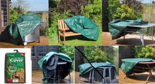 Cord Lock Closure Garden Furniture Cover Set, 600D Durable, Water Resistant Fabric, Patio Bistro Sets Cover, 5