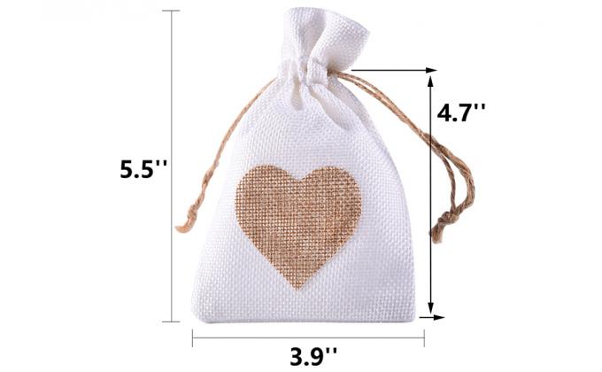 Drawstring Burlap Natrual Jute Sacks Jewelry Candy Pouch Christmas Wedding Party Favor Gift Bags 0