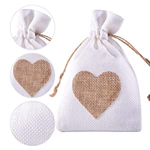 Drawstring Burlap Natrual Jute Sacks Jewelry Candy Pouch Christmas Wedding Party Favor Gift Bags 4