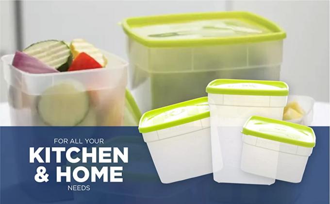 Reusable Freezer Food Storage Containers with Lids, Meal Prep Container Sets Bento Box BPA Free Microwaveable 5