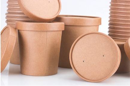 Eco Friendly, Oil Resistant, Salad Soup Rice Noodles Bowl, Bamboo Pulp, Disposable, Kraft Paper Bowl Lid 13