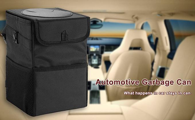 Car Trash Bags Car Backseat Organizer Bag Cooler, Car Garbage Can, Storage Pockets, Collapsible Portable bin 5