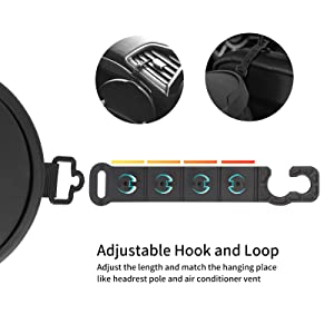 Car Trash Hanging Bag, Storage Pockets Leak-Proof Organizer Collapsible Portable Waterproof Car Garbage Bin 13