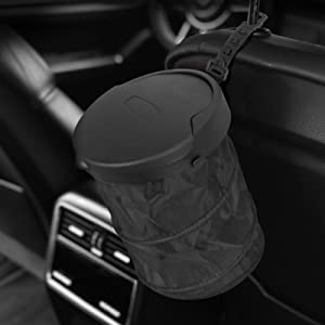 Car Trash Hanging Bag, Storage Pockets Leak-Proof Organizer Collapsible Portable Waterproof Car Garbage Bin 15