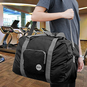 Sports Duffel Bag, Foldable Storage Bag, Toiletry Makeup, Travel Shoulder Bag Canvas Cotton Bags With Zippers 2