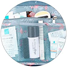 Travel Makeup Cosmetic Skincare Organizer, Toiletry Bag, Foldable Duffel Bag, Multiple Storage Compartments 25