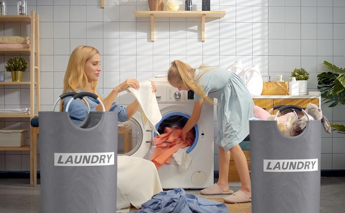 Washing Hamper Best Dirty Laundry Basket Laundry Cart With Handle, Collapsible Laundry Basket Easy Storage 19