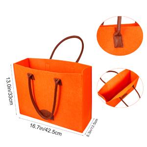 Grocery Bags Reusable Eco Shopping Bags Large Made By Felt Fabric Produce Bags Stylish Travel Tote Bag Gray 1