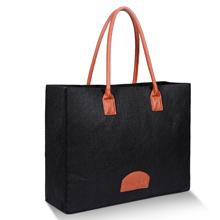 Grocery Bags Reusable Eco Shopping Bags Large Made By Felt Fabric Produce Bags Stylish Travel Tote Bag Gray 7