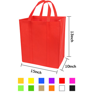 Nonwoven fabric Grocery Tote, Reinforced Handle Heavy Duty Large Shopping, Kitchen Reusable box bags 1