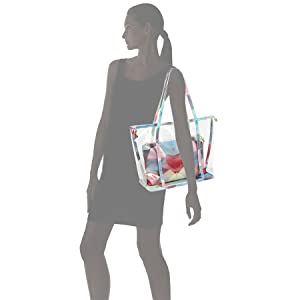 Women Bag, Stadium Bags, PVC Tote Bag, Handbag, Festival Gift Wrap Bag, Cosmetic Handle Storage Bag 11