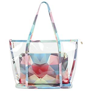 Women Bag, Stadium Bags, PVC Tote Bag, Handbag, Festival Gift Wrap Bag, Cosmetic Handle Storage Bag 12