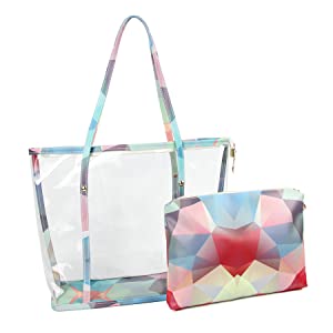 Women Bag, Stadium Bags, PVC Tote Bag, Handbag, Festival Gift Wrap Bag, Cosmetic Handle Storage Bag 16