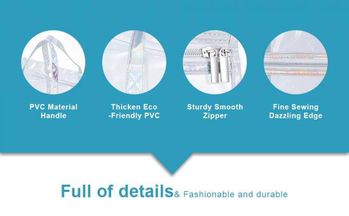 PVC Travel Makeup Toiletry Storage Bag, Large Capacity Tote Bag, Cosmetic Clothes Organizer Bag 1