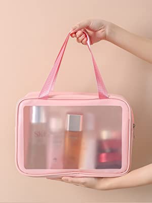 Storage, Travel, Promotion, Makeup Packing, Kits Organizer External Pockets, Cosmetic Large Makeup Bag 7