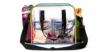 PVC, Nylon, slider closure Stadium Bag, Clear tote Bag, Beach Bag Handbag, Travel & Gym Zippered Tote Bags 5