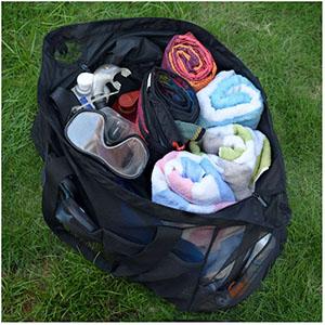 Mesh Beach Bags Totes, Extra Large Pockets, Oversized Big Duffle Bag, net bags, Grocery Produce Pockets 6