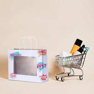 Retail Bag with Rope Handle, Metallizing, Business Bags, Craft Bags, Party Bags, Recyclable Bags 12