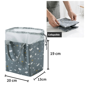 Canvas Cotton Fabric Reusable Package, LUNCH POUCH, Drawstring, Insulated Bento Box Cooler, Tote Handbag 1