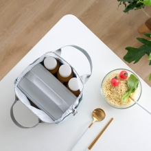 Canvas Cotton Fabric Reusable Package, LUNCH POUCH, Drawstring, Insulated Bento Box Cooler, Tote Handbag 4