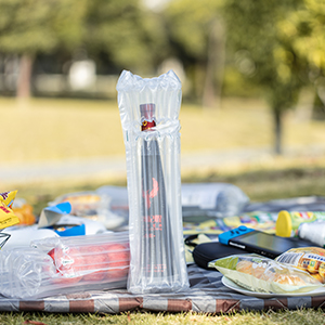 Inflated Wine Bottle Protector Bags, Sleeves Glass Travel Transport, Air Filled Column, Leakproof Cushioning 13