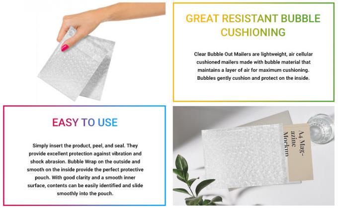 Bubble Out Bag Pouches, Shipping Mailers, Protective Self-Seal Bubble Packaging Bags, Shockproof Foam Bags 8