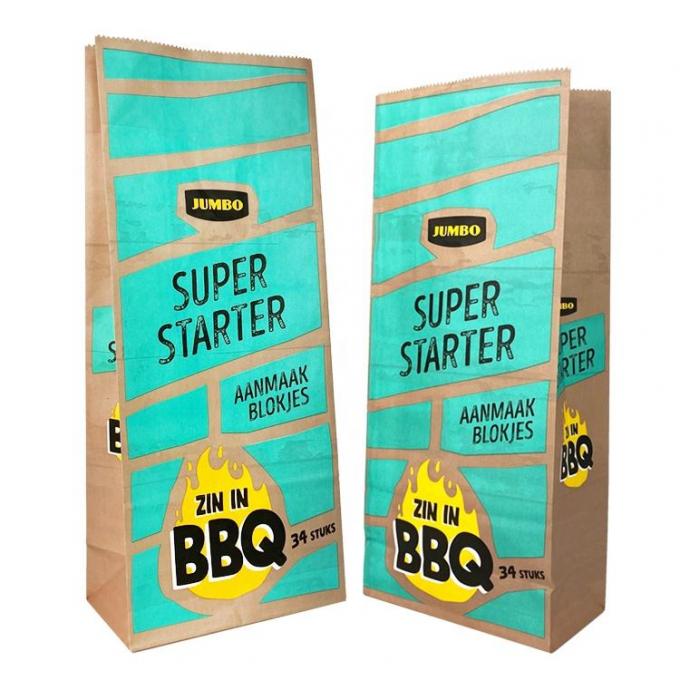 Charcoal Briquettes, BBQ Kraft Paper Charcoal Bag, Grill Packing Bag, Size 3kg 4kg 5kg 8kg 7kg 9kg 10kg 15kg 4
